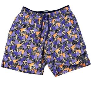 Mens Nike Running Shorts Geometric Purple Orange Retro Size Small Linerless